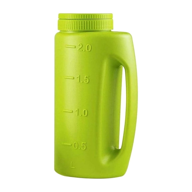 Zorion Épandeur de Sel Portatif pour Pelouse, Matériau PE, Capacité de Trou Réglable (2 L), Compact Vert