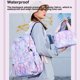 thumbnail image 4 of Guardurnaity con estampado de flores de 3 uds. Con USB, de moda para ordenador portátil, mochilas impermeables para viajes al aire Mochilas rosa violeta Guardurnaity AP019224-03, 4 of 6