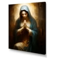 thumbnail image 2 of Designart "Christian Portrait of Mother Mary IV" Spiritual Canvas Wall Art - Global Gold Christianism Entryway Wall Art, 2 of 6
