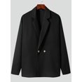 thumbnail image 6 of HYwys Men s Long Sleeve Suit Blazer Lapel Waffle Jacket Outwear, 6 of 7