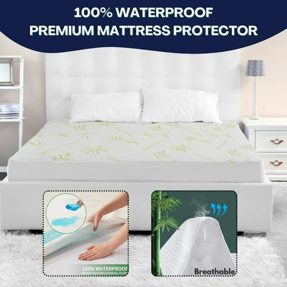 Mattress Protector with Zipper - Waterproof  Size Cooling Cover