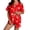 Red, variant on TGPMGRZ Women's Christmas Pajamas Set Long-Sleeve Loose Fit Button Front
