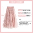 thumbnail image 6 of Tulle Skirts for Women Long Length Tutu Fairy Tiered Skirt A Line Mesh Elastic Waist Skirts, 6 of 6