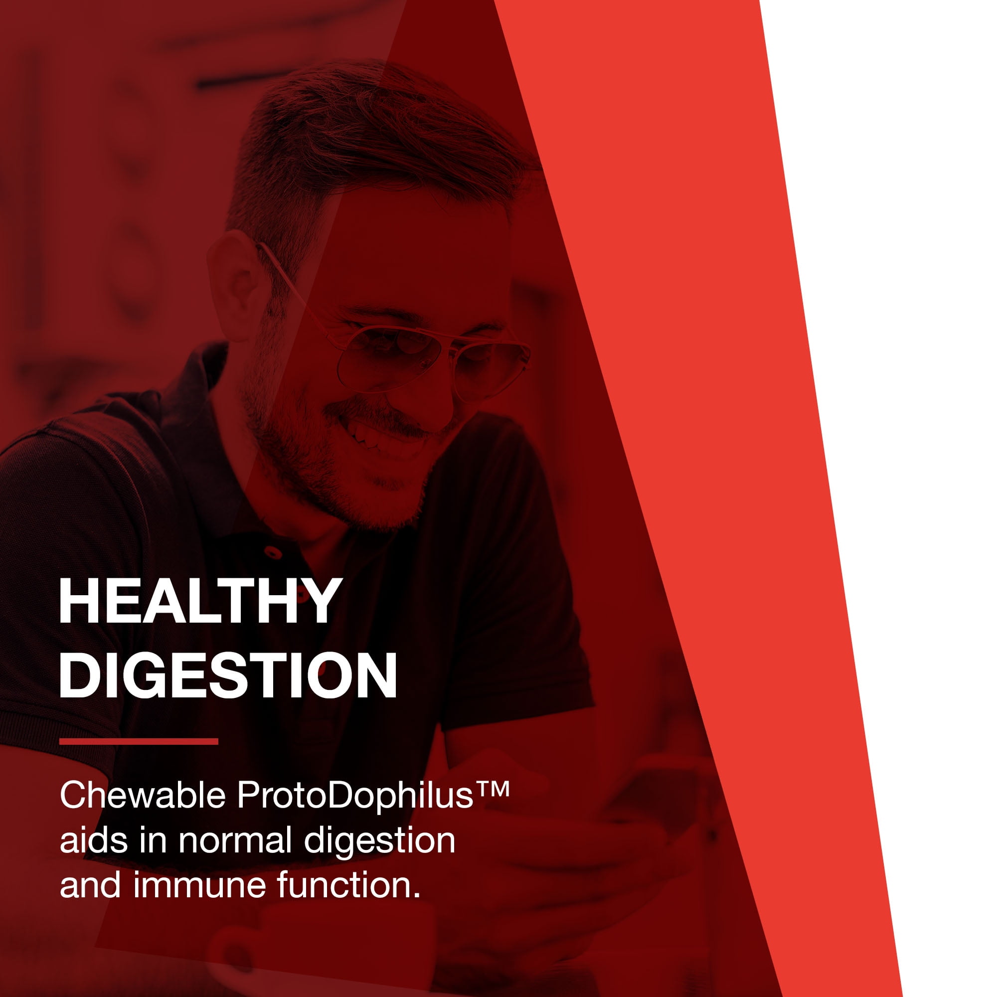 Protocol For Life Balance - Chewable ProtoDophilus - 10 Billion - Easy to Take Probiotic for Digestive and Immune Support in Adults and Children - 60 Chewables