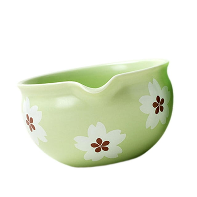 DOLITY Ceramic Matcha Bowl with Spout Matcha Tea Making,Handmade,Tea Ceremony Porcelain Tea Bowl Traditional for Friends Family Gift G
