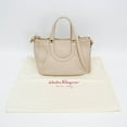 thumbnail image 2 of Pre-Owned Salvatore Ferragamo Gancini EE-21 F703 Women's Leather Handbag,Shoulder Bag... (Good), 2 of 19