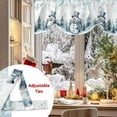 thumbnail image 5 of Christmas Snowman Tie Up Valances Curtain, Winter Tree Snowflakes White Blue Adjustable Rod Pocket Short Window Treatment Tie Up Curtains Valances for Kitchen Living Room Bathroom 42x18 Inches, 5 of 9