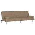 thumbnail image 3 of vidaXL Sofa Bed with Cup Holders Black Faux Leather, 3 of 15