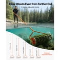 thumbnail image 4 of KFFKFF 18 ft Lake & Pond Weed Removal Tool, Aquatic Sludge Tiller with 6 Preassembled Steel Blades and 5 Aluminum Handles, Simplified Assembly for Clearing Roots and Muck, 4 of 9