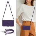 thumbnail image 3 of Fit for iPhone 14 (5G 2022) Wallet Case,[9 Card Slots] [Removable Adjustable Crossbody Necklace Lanyard Shoulder Strap] Zipper PU Leather Case for Women & Men 6.1 Inch,Purple, 3 of 14