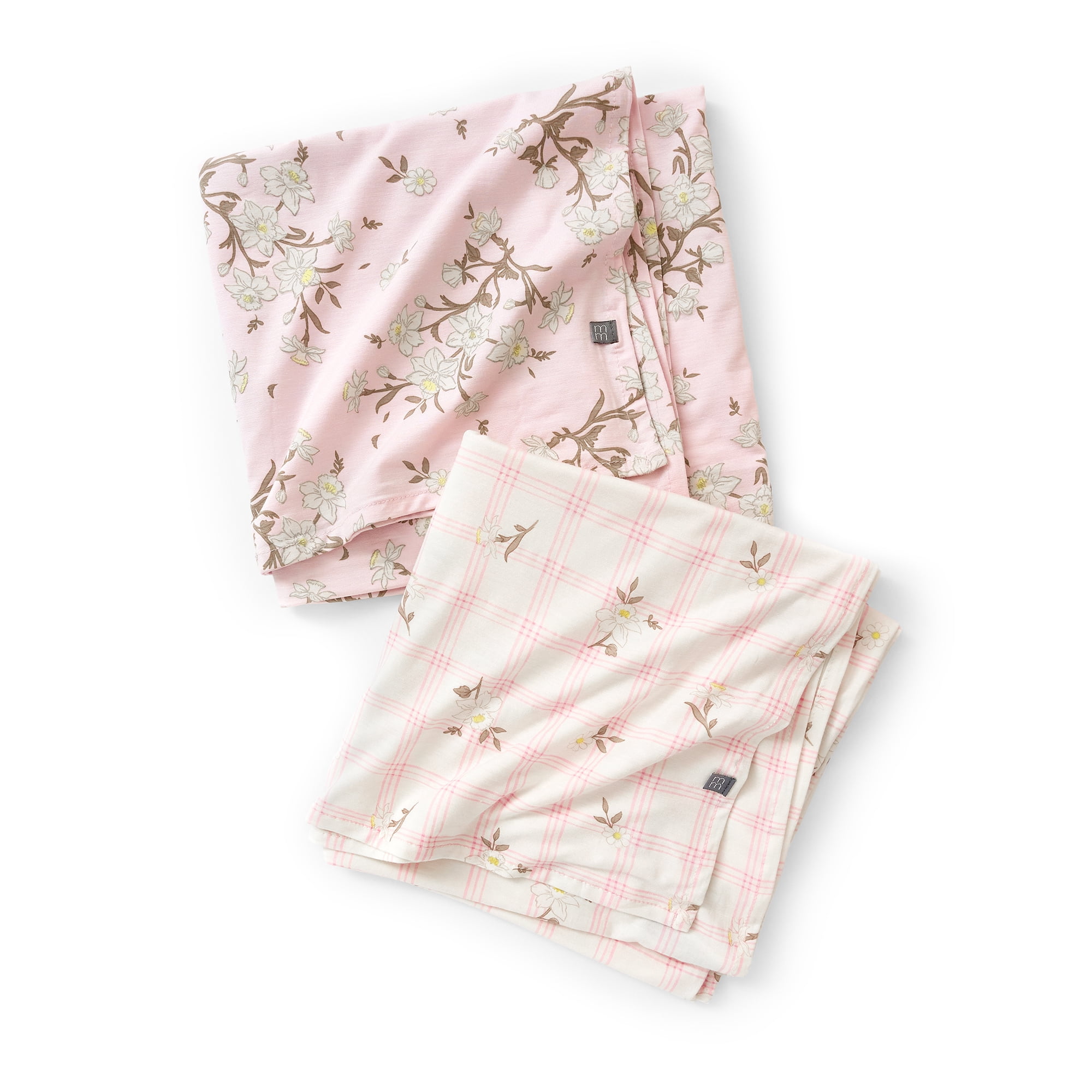 Modern Moments by Gerber Baby Neutral Super Soft Swaddle Blankets, 2-Pack, Mauve, One Size