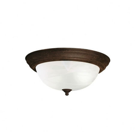 

2 Light Flush Mount with Utilitarian Inspirations 5.25 inches Tall By 13.25 inches Wide-Tannery Bronze Finish Bailey Street Home 147-Bel-555435