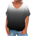 thumbnail image 1 of Posijego T-Shirts à Col en V pour Femmes, Chemise à Manches Courtes Imprimée, Pyjama Décontracté d'Été pour Femmes, 1 of 2