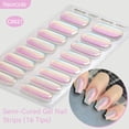 thumbnail image 2 of Tiras de uñas de Gel semicuradas con gradiente Auroras, pegatinas de esmalte de Gel DIY brillantes y brillantes para uñas, funciona con lámparas de uñas UV/LED, 2 of 5
