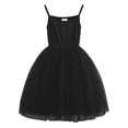 thumbnail image 1 of LYXIOF Vestido de tutú para niños pequeños, vestido de fiesta de princesa sin mangas de tul para niñas, color negro, 12 meses, 1 of 1