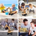 thumbnail image 3 of Zacro Remote Control Excavator for Kids, 2.4Ghz 6 Channel RC Construction Vehicle Toy with Metal Shovel, Lights & Sounds, Rechargeable Digger Truck Gift for Toddler Boys Age 3 4 5 6 7 8 Year Old, 3 of 9