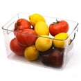 thumbnail image 5 of Pack of 4 Clear Storage Containers Stackable Refrigerator Organizer Bins with Handles Fresh Keeper for Fridge, Freezer, Cabinet, Pantry, Kitchen, 5 of 6
