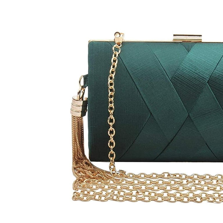 Green clutch top bags for weddings