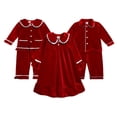 thumbnail image 3 of Conjunto de pijamas familiares a juego de Navidad de terciopelo para niños y niñas, Tops de manga larga para padre, madre y niños, pijamas con pantalones, ropa de dormir, 3 of 4