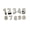 White, variant on 10PC 3D printing of 0-9 number refrigerator magnet with frame