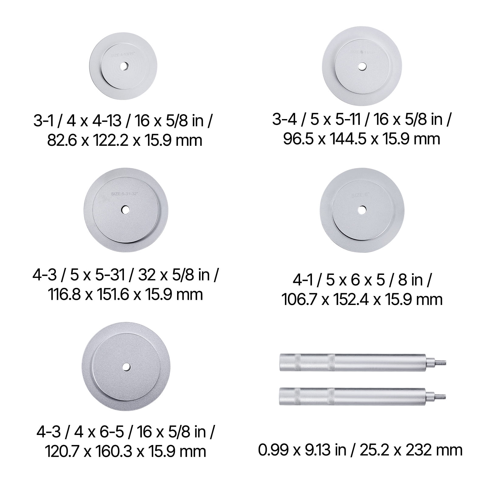 KFFKFF 7-Piece Bearing Press Kit, Bearing Race and Seal Driver Set with 5 Bushings, Handle Shaft, and Extension Rod, Durable Bushing Driver Tool Kit for Installation and Removal,Includes Storage Case