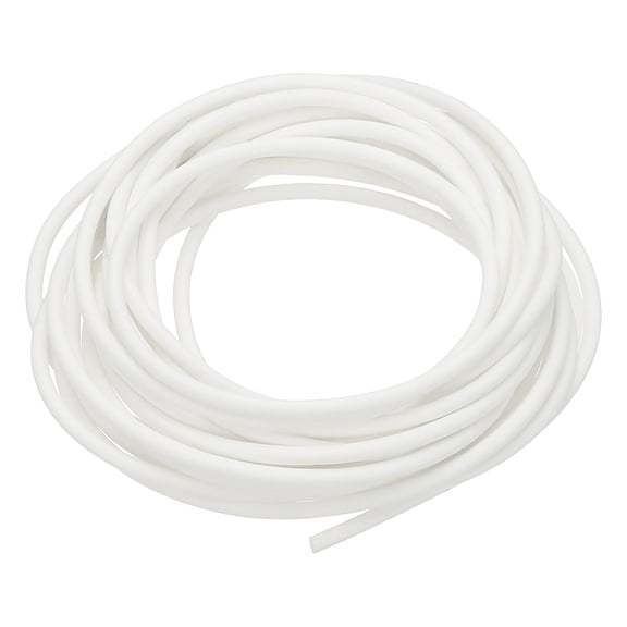 Uxcell Silicone Foam Seal Strip, 19.7FT 0.04"Dia Round High Density Solid Sponge Rubber Weather Stripping Cord, White
