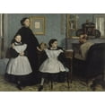 thumbnail image 2 of Degas, Edgar 32x25 Black Ornate Wood Framed with Double Matting Museum Art Print Titled - The Bellelli Family, 2 of 4