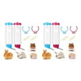thumbnail image 4 of Guardoinrt 2x Guinea Pig Water Bottle For Small Animals Easy To Drink Leak-Proof Simple Installation blue and rose red 2Set, 4 of 6