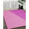 thumbnail image 3 of Ahgly Tapis d'Intérieur Lavable en Machine Carré Violet Transitionnel, 7 Pieds Carré, 3 of 7