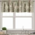 thumbnail image 3 of Ambesonne Abstract Valance & Curtain, Circles and Lines, 55"x24", Sage Green Brown Blush, 3 of 6