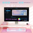 thumbnail image 7 of AULA S99 99-Key Wireless Membrane Gaming Keyboard, RGB Illuminated, Tri-Mode, Knob, Compact 96%, 10-Key Pad, USB-A, Rechargeable, Pink, 7 of 7