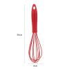 Weloille 12in Commercial Non-Scratch Balloon Wire Whisk for Cooking, Manual Red Egg Beater Milk Frother Coffee Whisks, Suitable for Blending, Whisking, Beating and Stirring