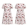 thumbnail image 5 of Defioc Valentine's Day Pattern Womens Summer Dresses Short Sleeve Sundress 2025 Beach Vacation Dresses with Pockets -Small, 5 of 6