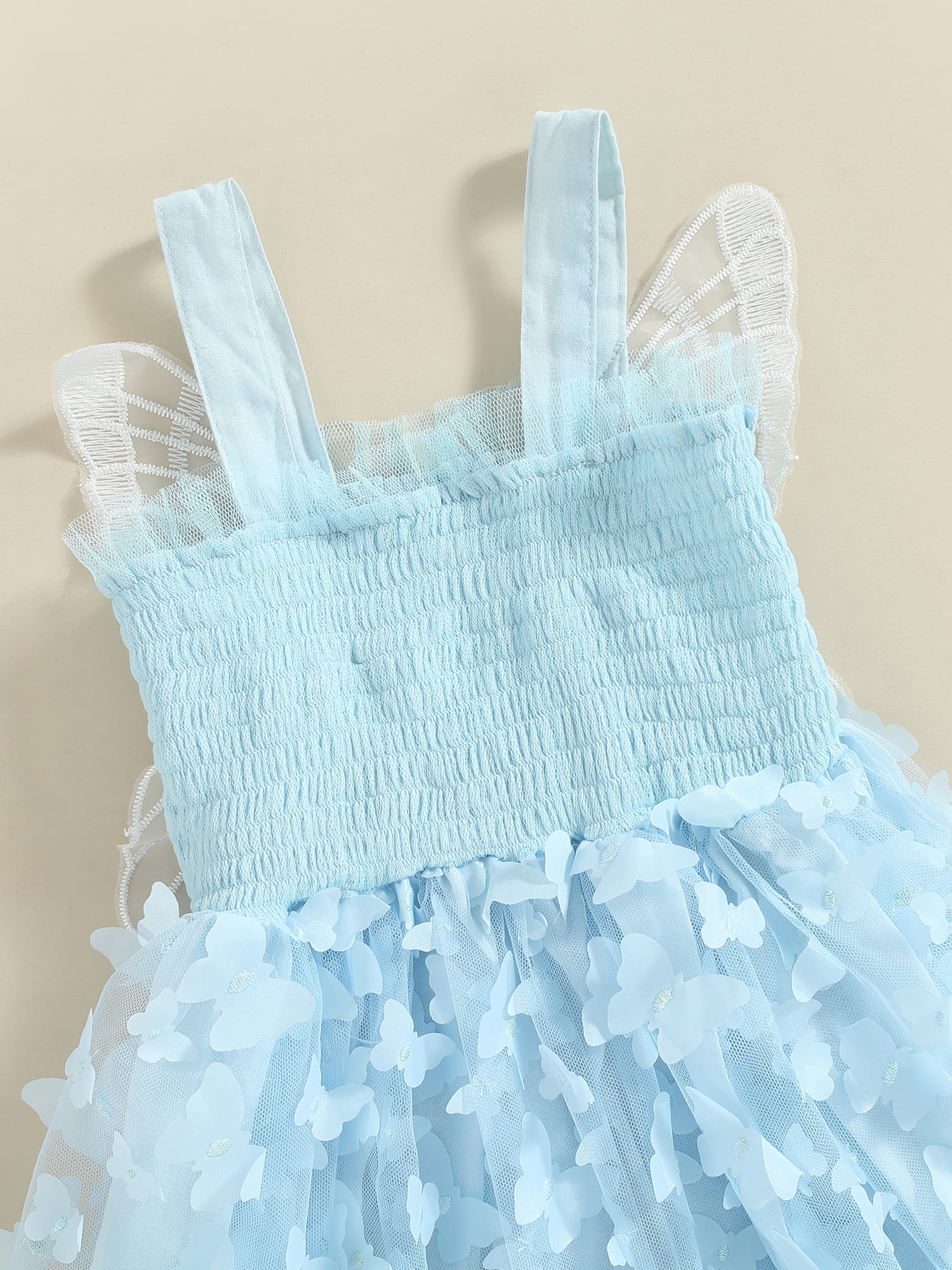 Bagilaanoe Toddler Baby Girls Sleeveless 3D Flower Princess Tulle Dress