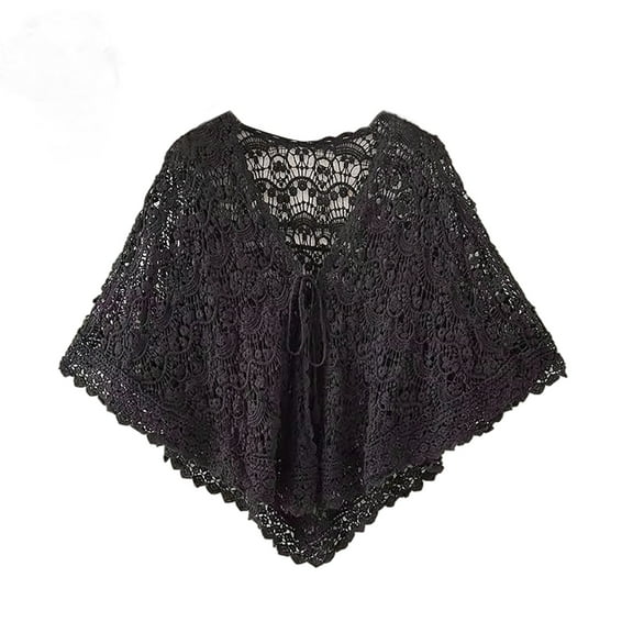 lanema Graceful Knitted Shawl for Special Event Wrap Casual Costume Crocheted