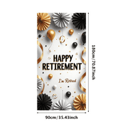 LUUFILx Happy Retirement Party Banner Backdrop Celebration Background Decorations Photography Props Balloons Cheers Event Supplies Retirement Party