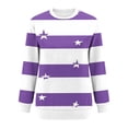 thumbnail image 4 of Smsaxvxz Oversize Sweatshirts for Women Casual Floral Printed Crewneck Long Sleeve Pullover Tops Fall Winter Fashion Outfits Clothes Purple M, 4 of 6