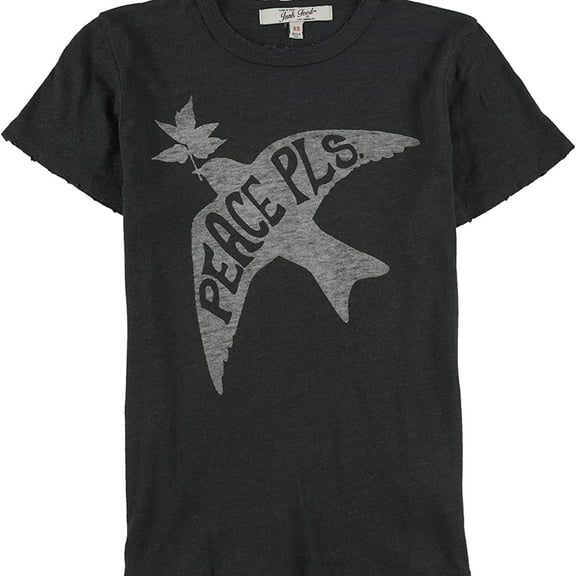 Junk Food Womens Peace Pls Graphic T-Shirt, Black, X-Small