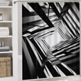 thumbnail image 5 of Geometric Lattice 4 Piece Shower Curtain Sets, with Non-Slip Rugs, Toilet Lid Cover And Bath Mat, for Bathroom Decor Set, 5 of 8
