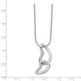 thumbnail image 3 of White Sterling Silver necklace Snake Diamond 18 in 1 mm, 3 of 3