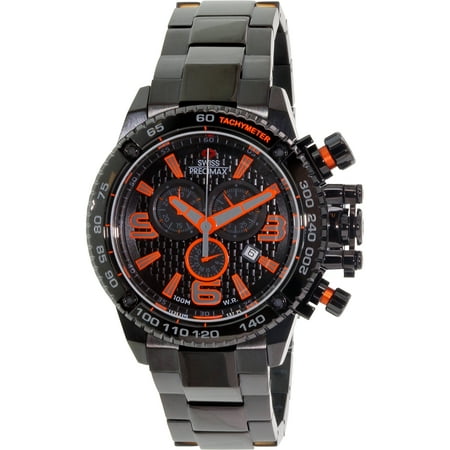 Swiss Precimax Men's Forge Pro SP13241 Black Stainless-Steel Swiss Chronograph Sport Watch