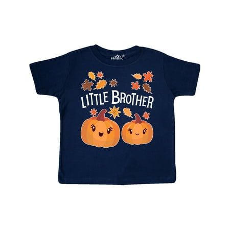 

Inktastic Little Brother Pumpkins with Fall Leaves Gift Toddler Boy Girl T-Shirt
