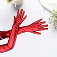 thumbnail image 1 of Señoras 53cm largo guantes metálicos Dance Opera Cosplay vestido de rojo Hugo Guantes largos, 1 of 8