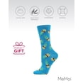 thumbnail image 6 of MeMoi Pineapple Sunglasses Bamboo Blend Crew Socks - Womens - Female, One Size, Teal, 6 of 7