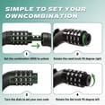 thumbnail image 4 of Gpower Bike Lock with Combination 4 ft Bicycle Lock Secure 4 Digit Resettable Cable Lock,Black, 4 of 7