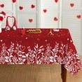 thumbnail image 4 of Valentines Tablecloth,Valentines Day Tablecloth Rectangle 52" x 70",Valentine Gnomes & Roses Pink Table Cover for Dining Room,Kitchen,Picnic(#07), 4 of 4