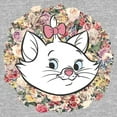 thumbnail image 2 of Junior's Aristocats Floral Marie White Kitten Graphic Tee Athletic Heather Large, 2 of 3