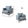thumbnail image 4 of Sillón Individual NORVAL Moderno Ocasional Gris Patas Metálicas Micro Gamuza, 4 of 5