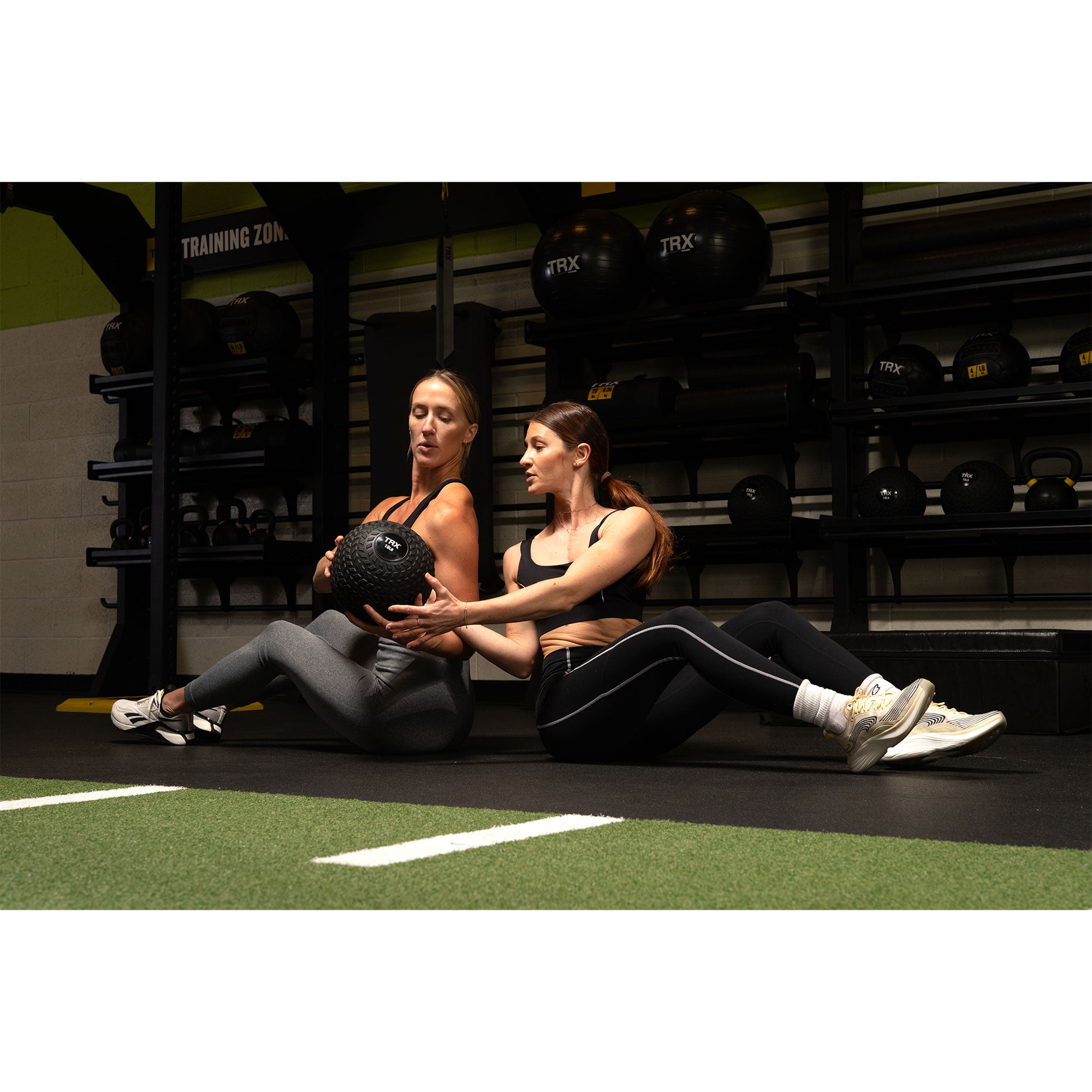 TRX 15 Pound Weighted Slam Ball for Full Body High Intensity Workouts