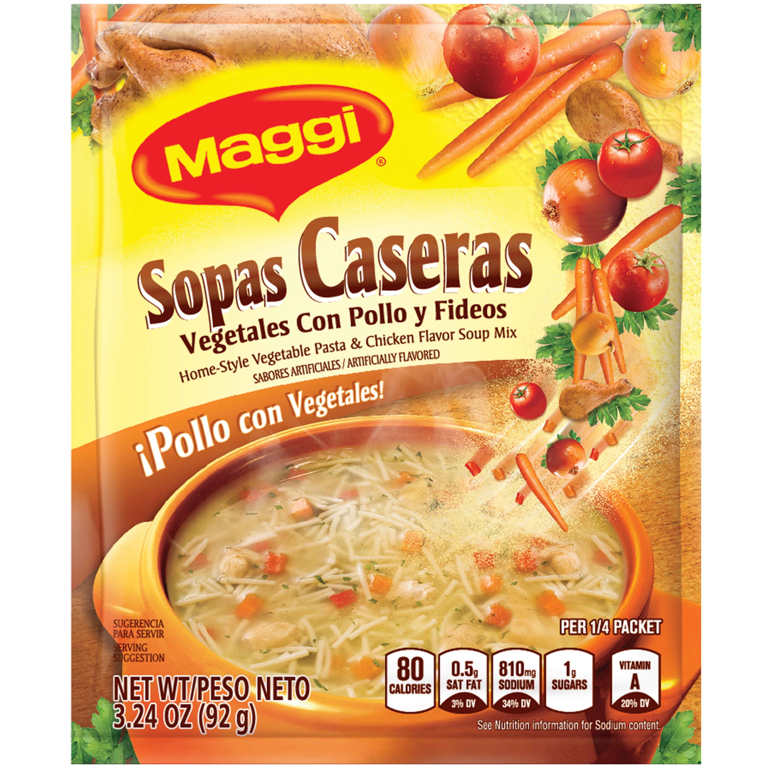 Maggi 80 Calories HomeStyle Vegetable Pasta And Chicken Flavored Soup